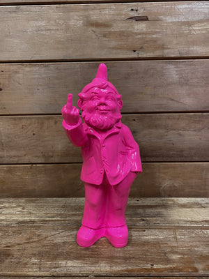 Gnome with Finger Pink
