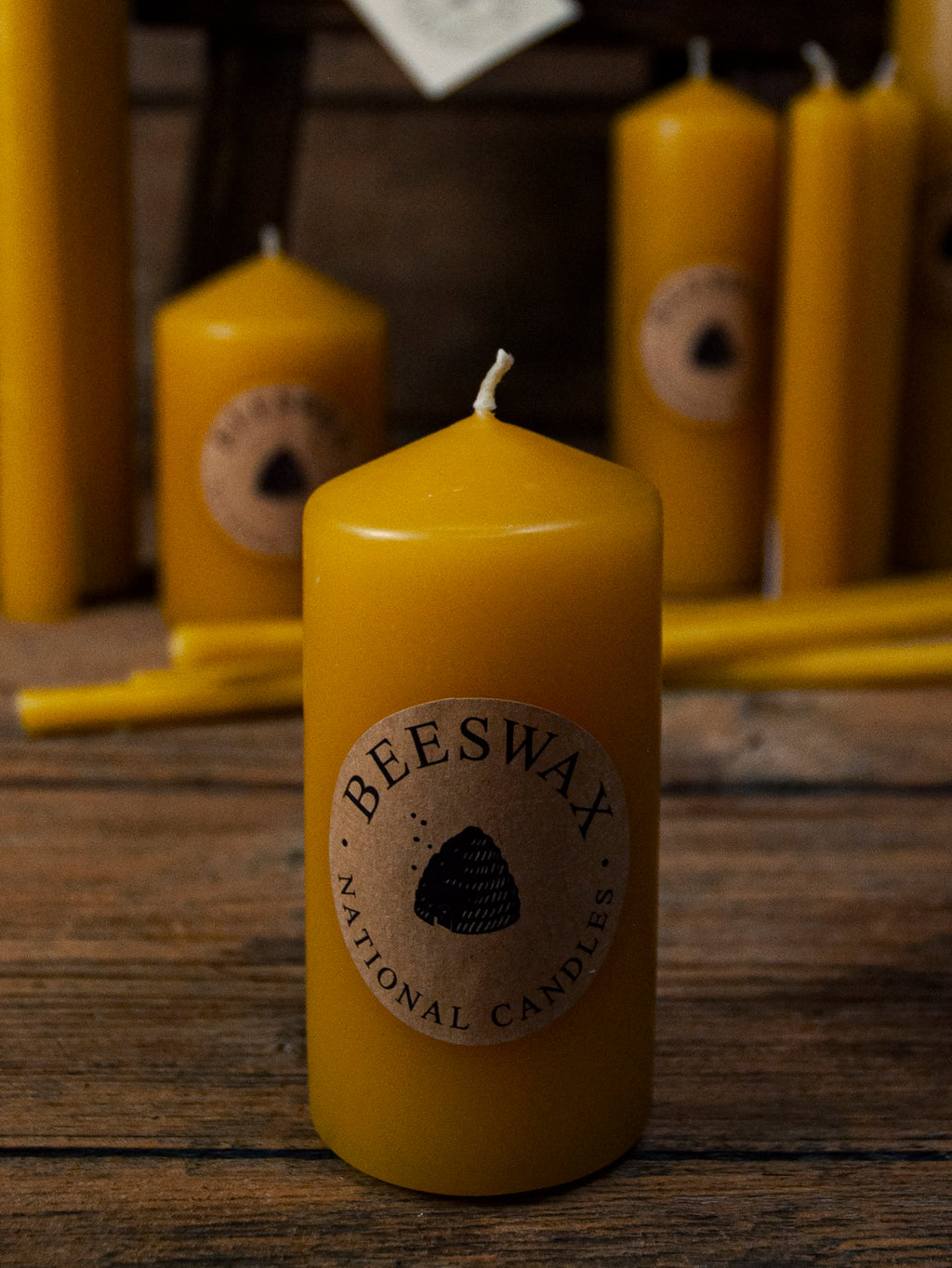 Beeswax Pillar Candle - 50mm x 100mm