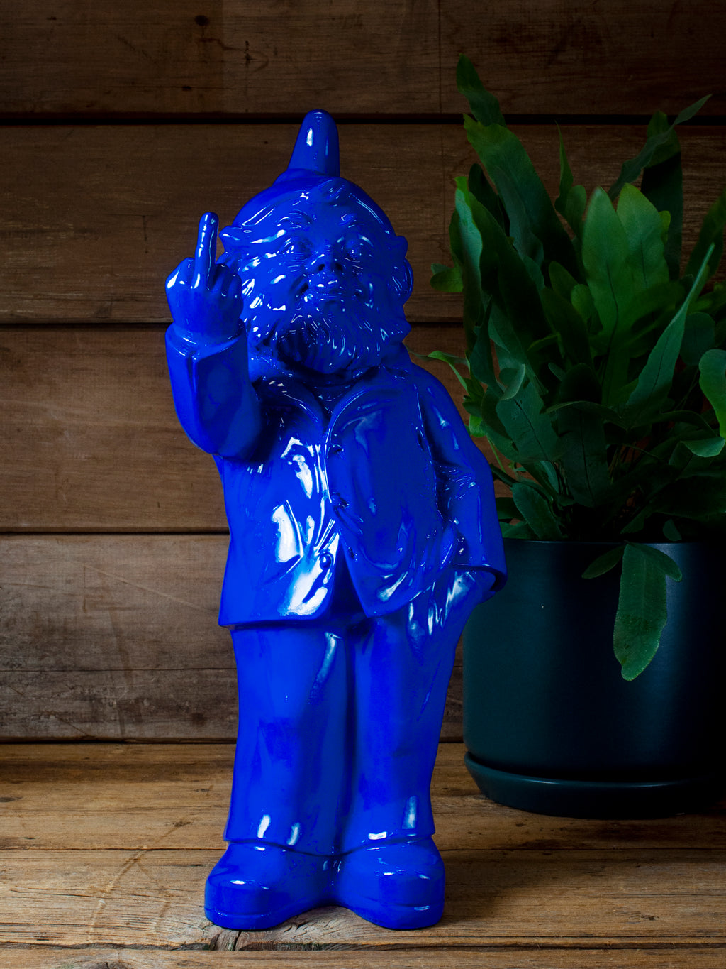 Gnome with Finger Blue