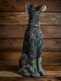 Aged Moss Dog Statue