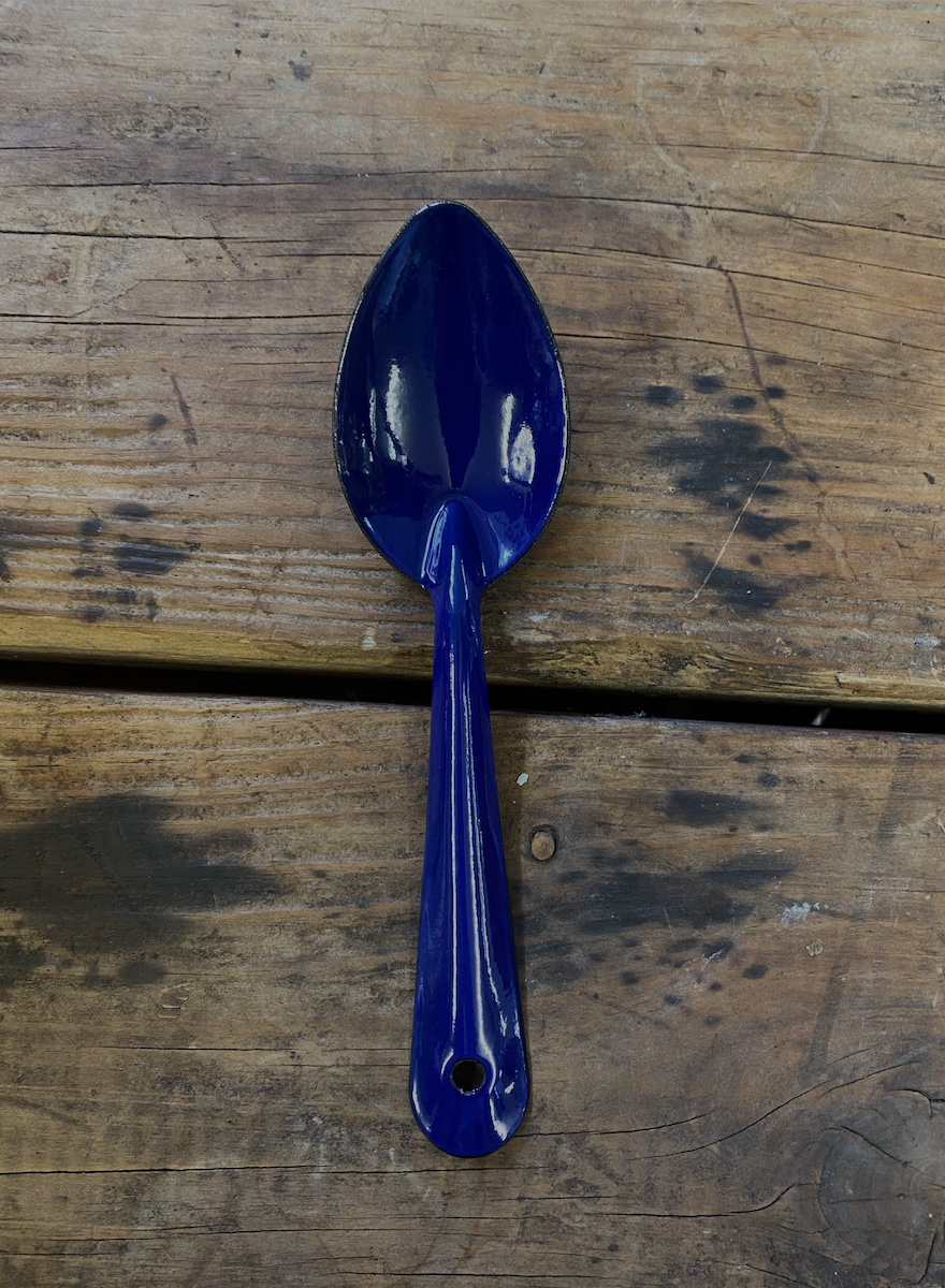 Falcon Enamel Serving Spoon 20cm - Cobalt