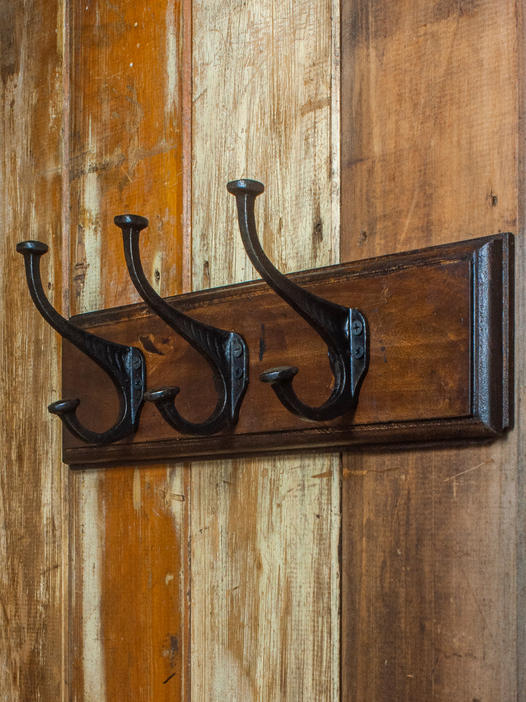 Wooden Hook Board - 3 hooks
