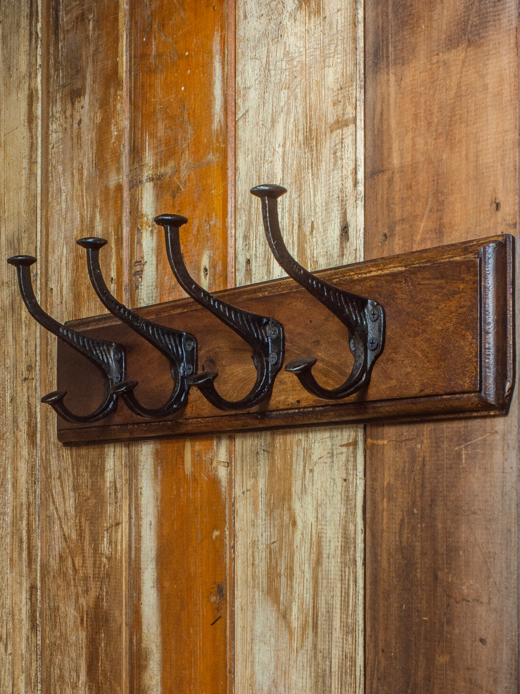 Wooden Hook Board - 4 hooks